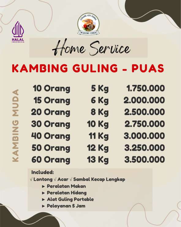 Harga Kambing Guling,